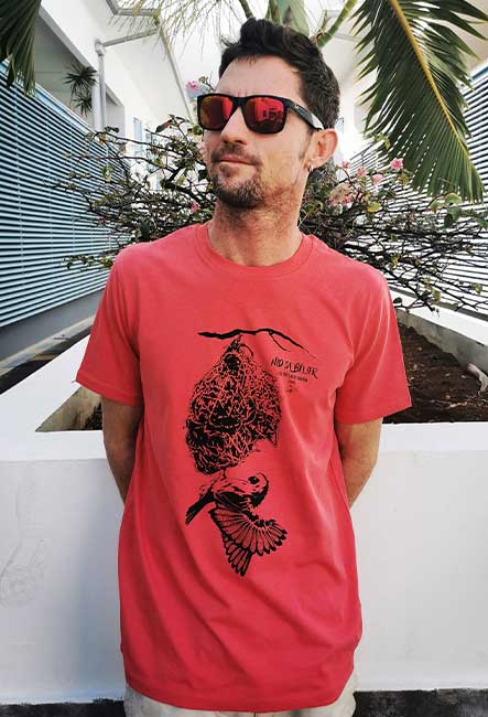 Nid de Bélier - Tee-shirt - Sérigraphie artisanale - Saint-Leu île de la Réunion - Coton 100% Biologique - Équitable - Dessin by Bouftang