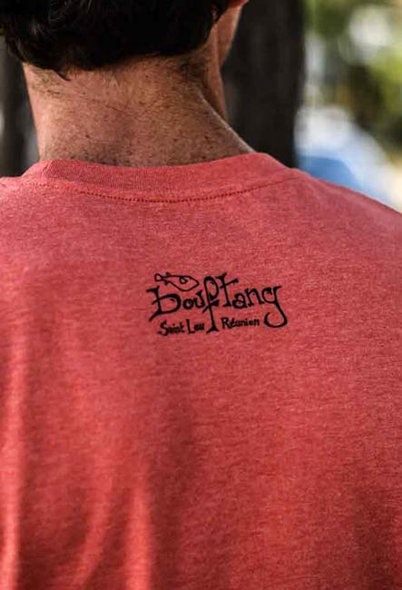 Tee-shirt Tortue - Sérigraphie artisanale - Saint-Leu île de la Réunion - Coton 100% Biologique - Équitable - Dessin original Bouftang