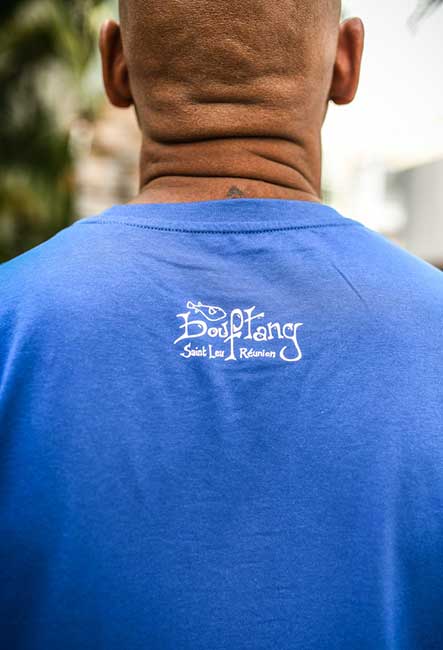 Tee-shirt Méduse - Sérigraphie artisanale - Saint-Leu île de la Réunion - Coton 100% Biologique - Équitable - Dessin original Bouftang
