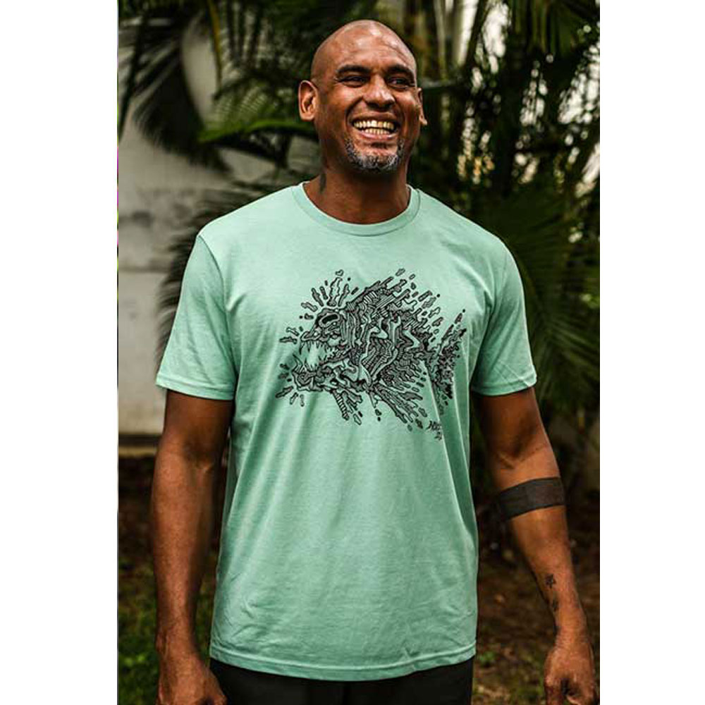 TEE-SHIRT CREATOR / DUSTY MINT / BLACK / AZTEK