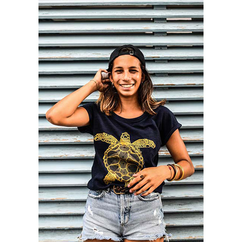 TEE-SHIRT ROUNDER SLUB / FRENCH NAVY ou WHITE / OR / TORTUE ÉPI
