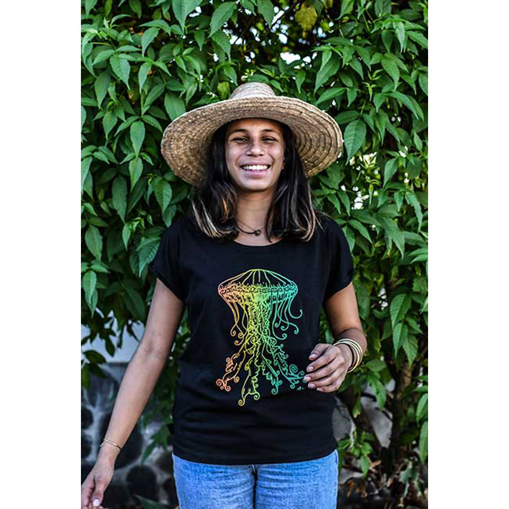 TEE-SHIRT ROUNDER SLUB / BLACK / 3 CLRS / MEDUSA