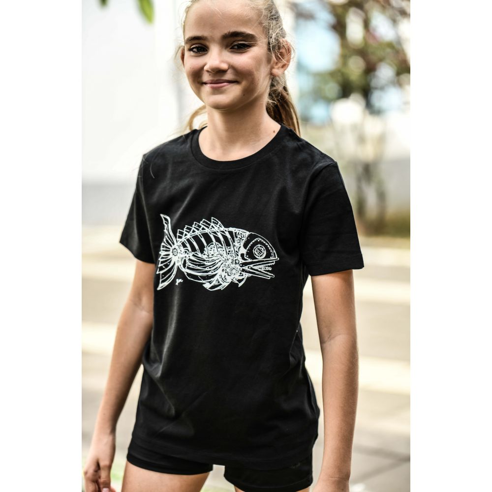 TEE-SHIRT / MINI CREATOR / BLACK / WHITE / POISSON MEKA