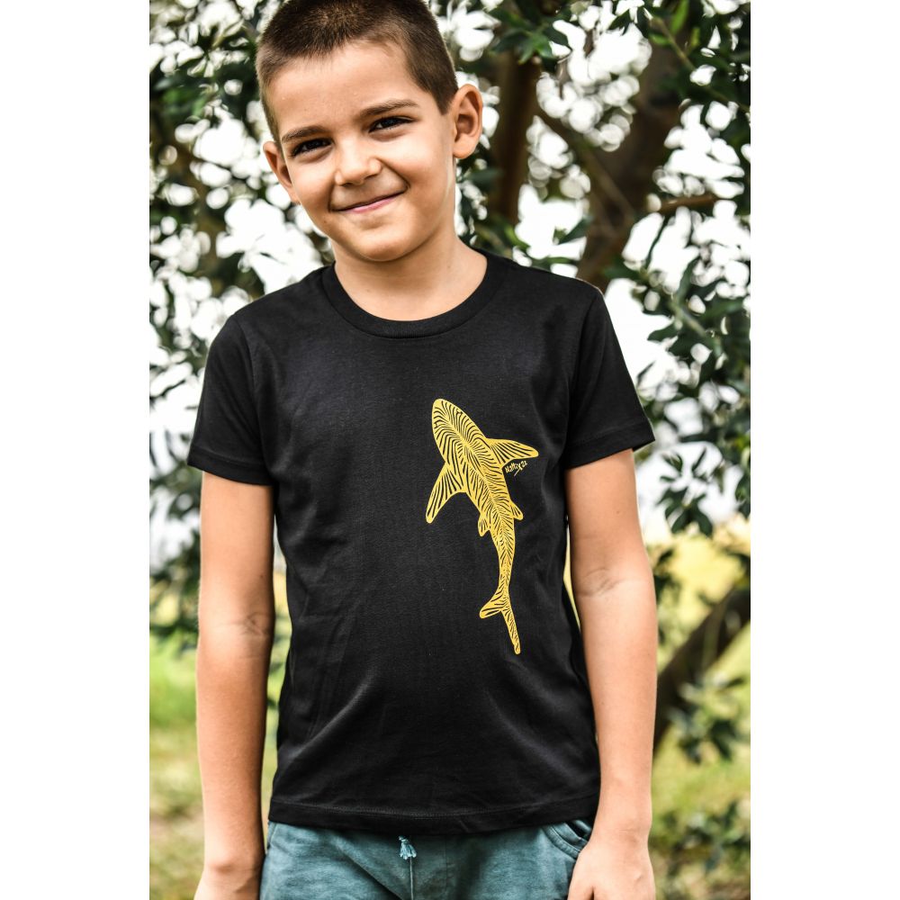 TEE-SHIRT / MINI CREATOR / BLACK / OCHRE / REQUIN ZEBRE