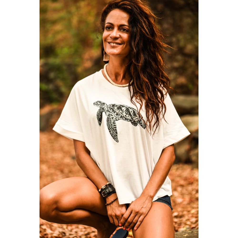 TEE-SHIRT COLLIDER / G.D. WHITE / 2 CLRS / TORTUE SIMPLE