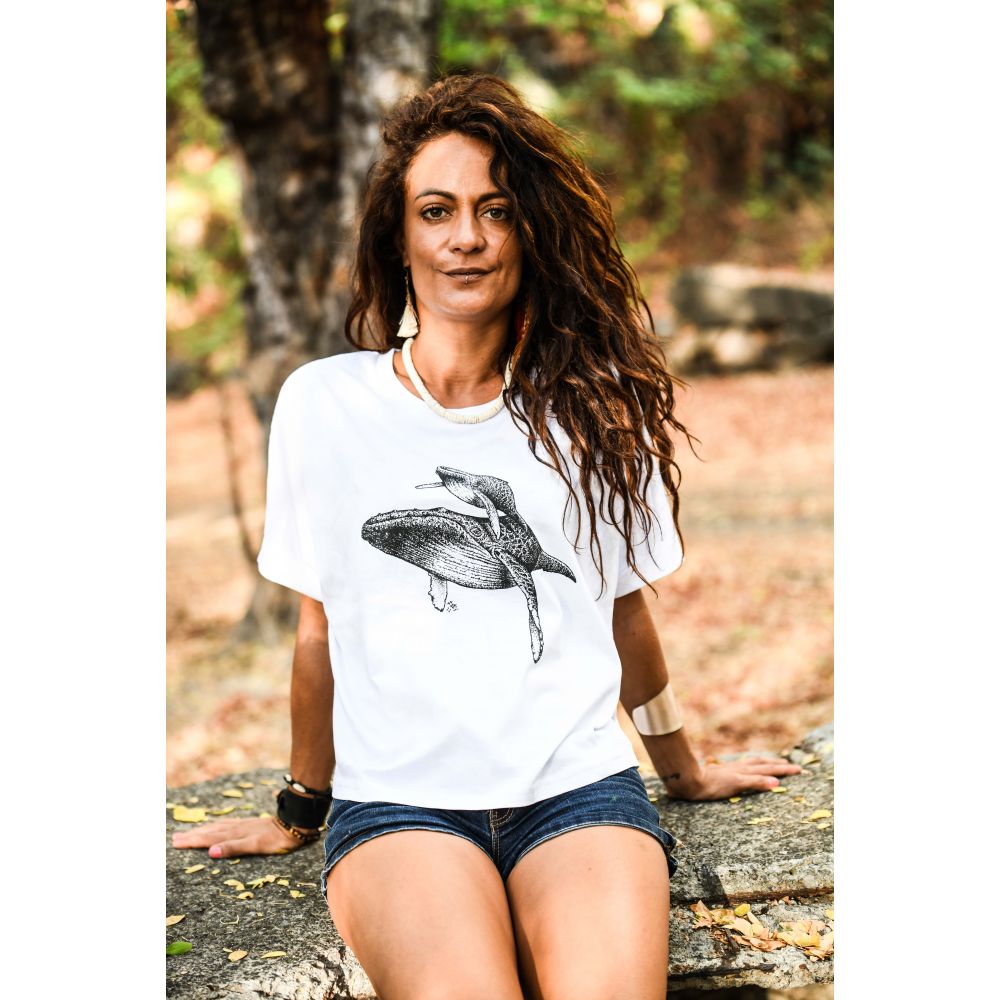 TEE-SHIRT COLLIDER / G.D. WHITE / BLACK / BALEINE 2