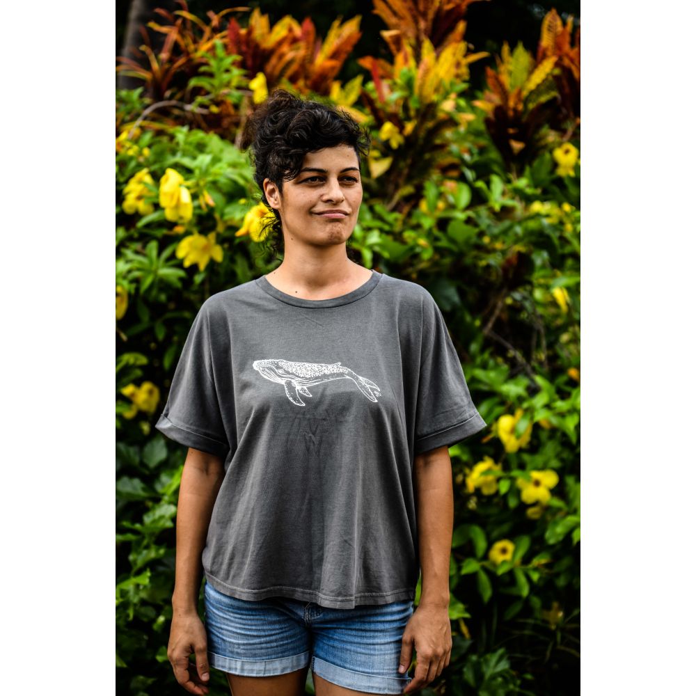 TEE-SHIRT / COLLIDER VINTAGE / G.D.M. ANTHRACITE / WHITE / BALEINE