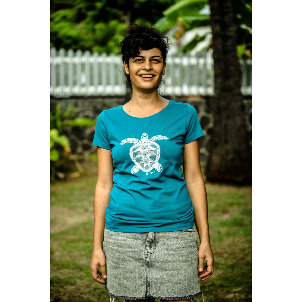 TEE-SHIRT WANTS / OCEAN DEPTH / WHITE / TORTUE EPI
