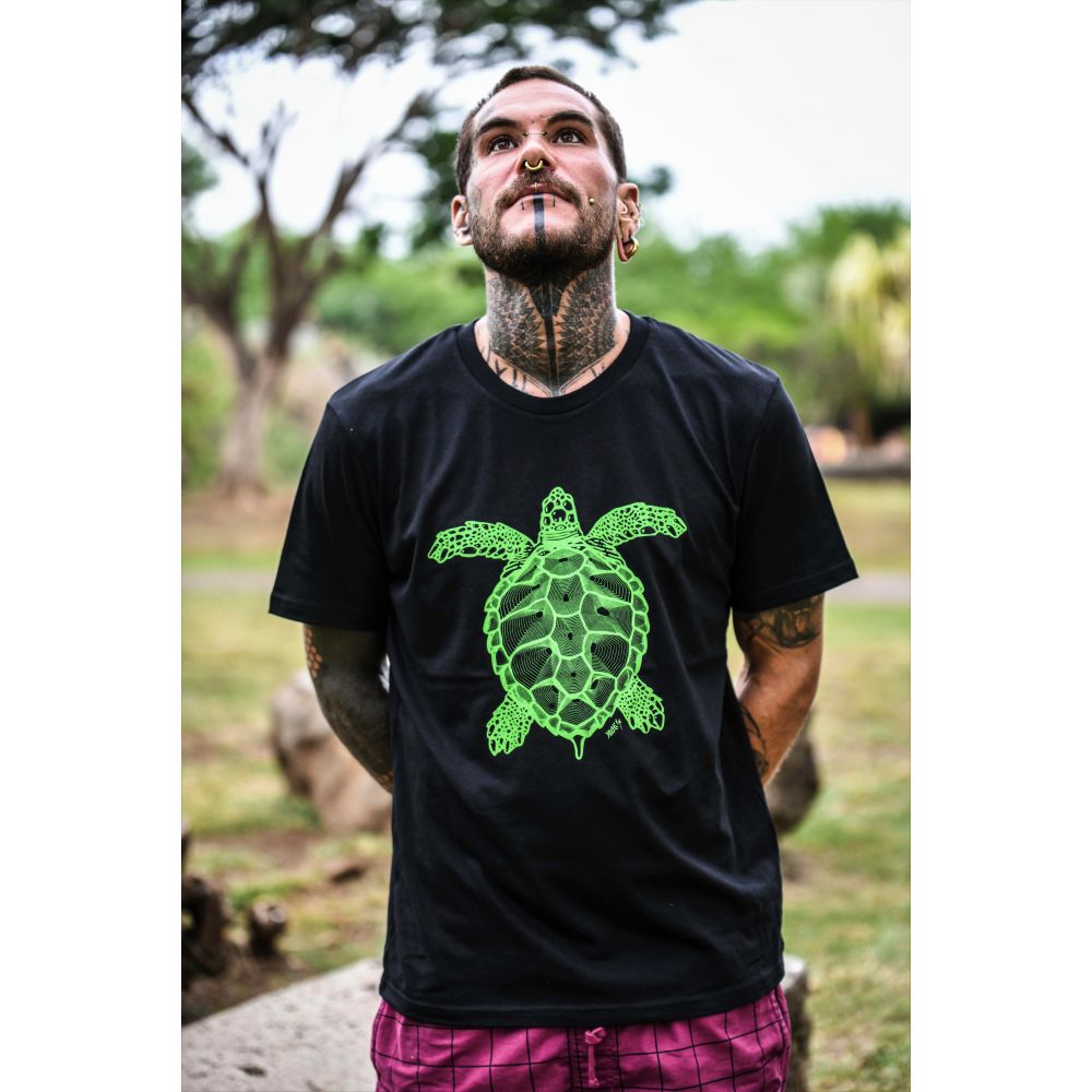 TEE-SHIRT / CREATOR / BLACK / VERT RESEDA / TORTUE EPI