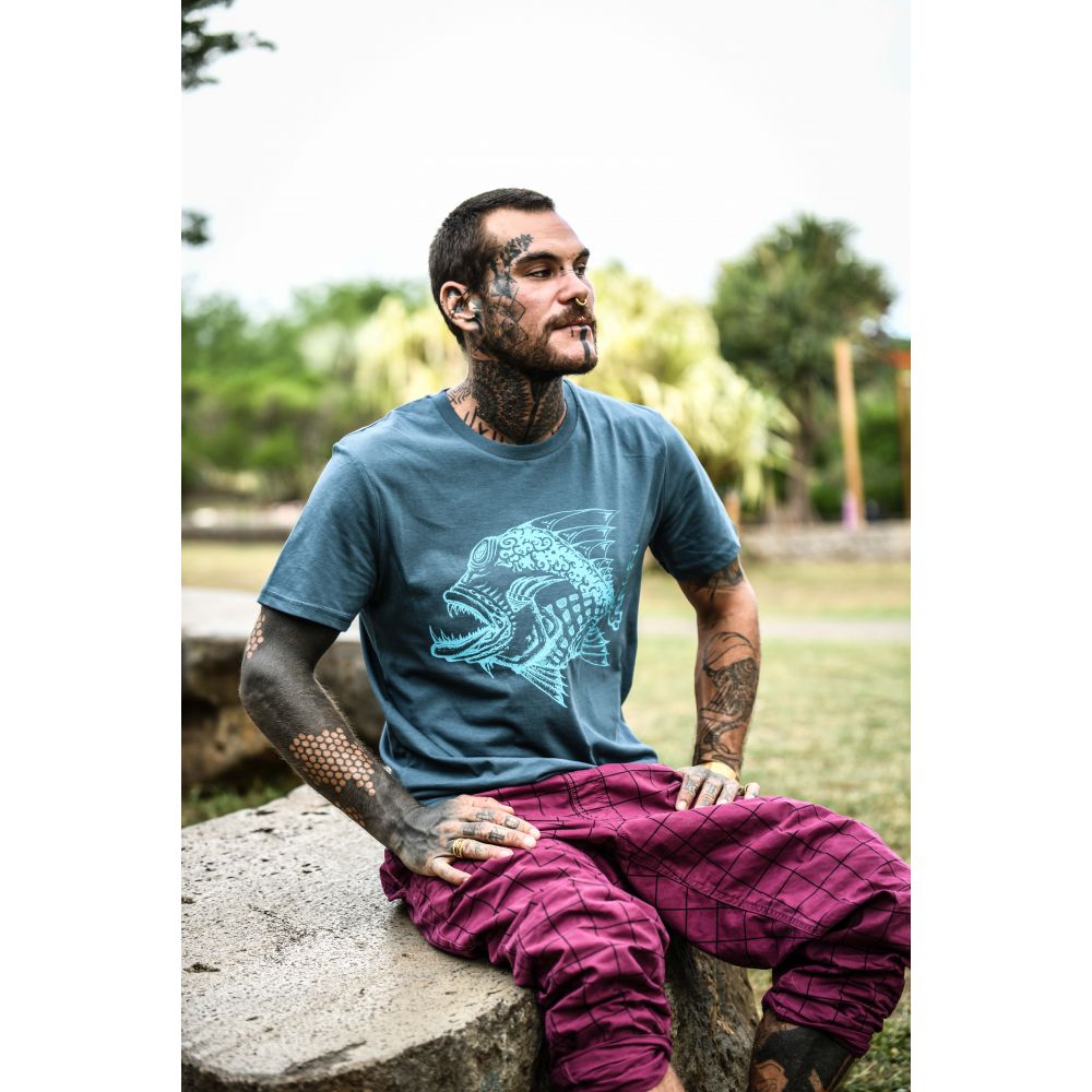 TEE-SHIRT / CREATOR / STARGAZER / TURQUOISE / POISSON MECHANT
