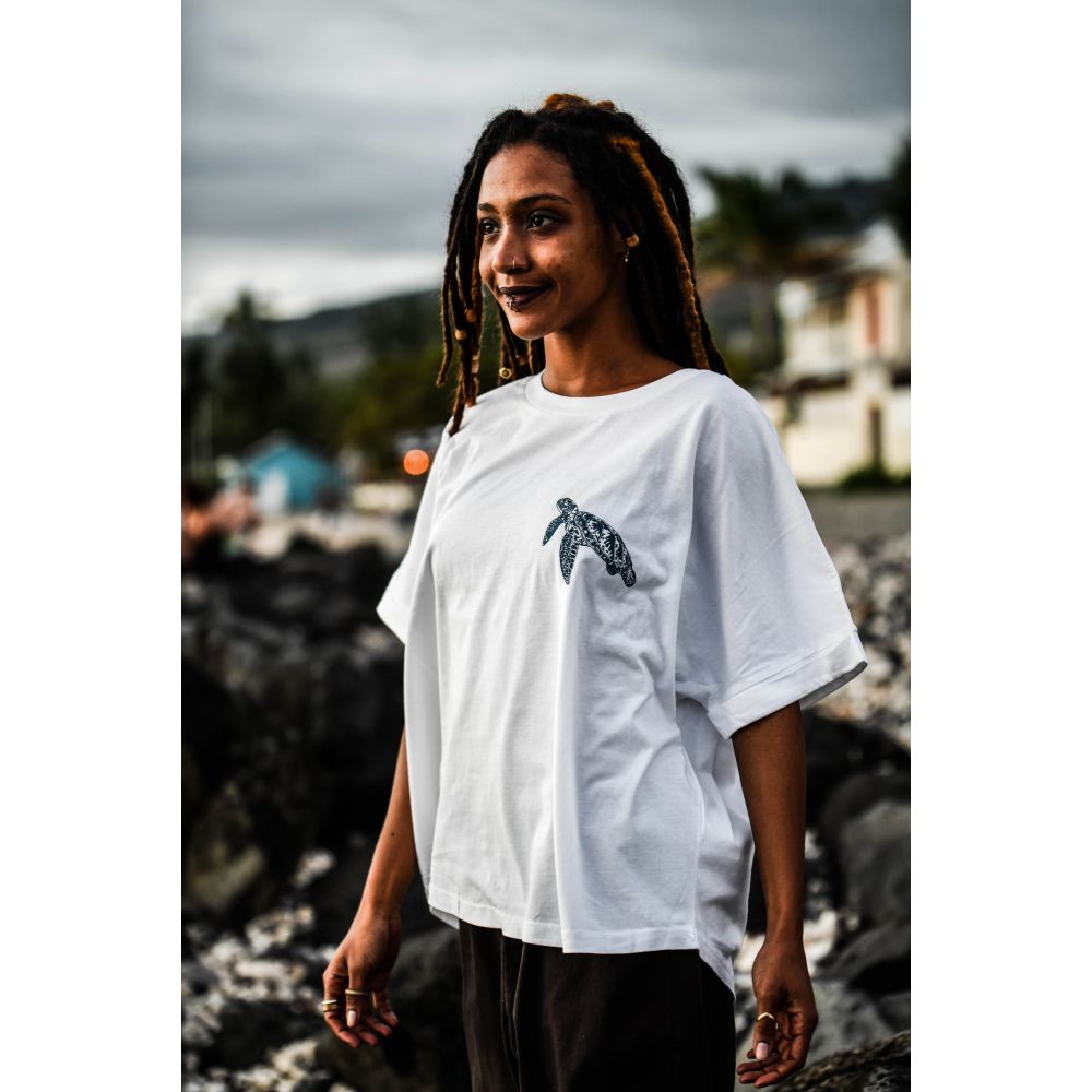 TEE-SHIRT / COLLIDER / WHITE / STARGAZER / TORTUE SIMPLE