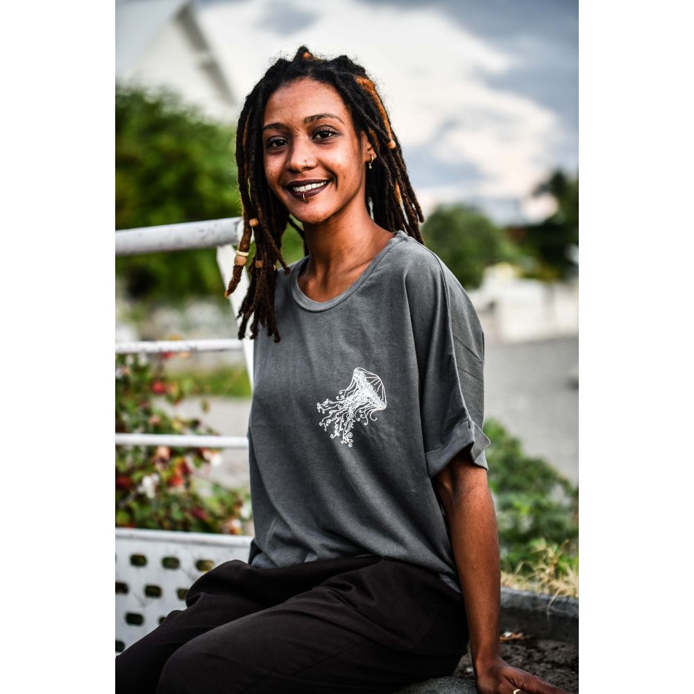 TEE-SHIRT / COLLIDER / ANTHRACITE / WHITE / MINI MEDUSA