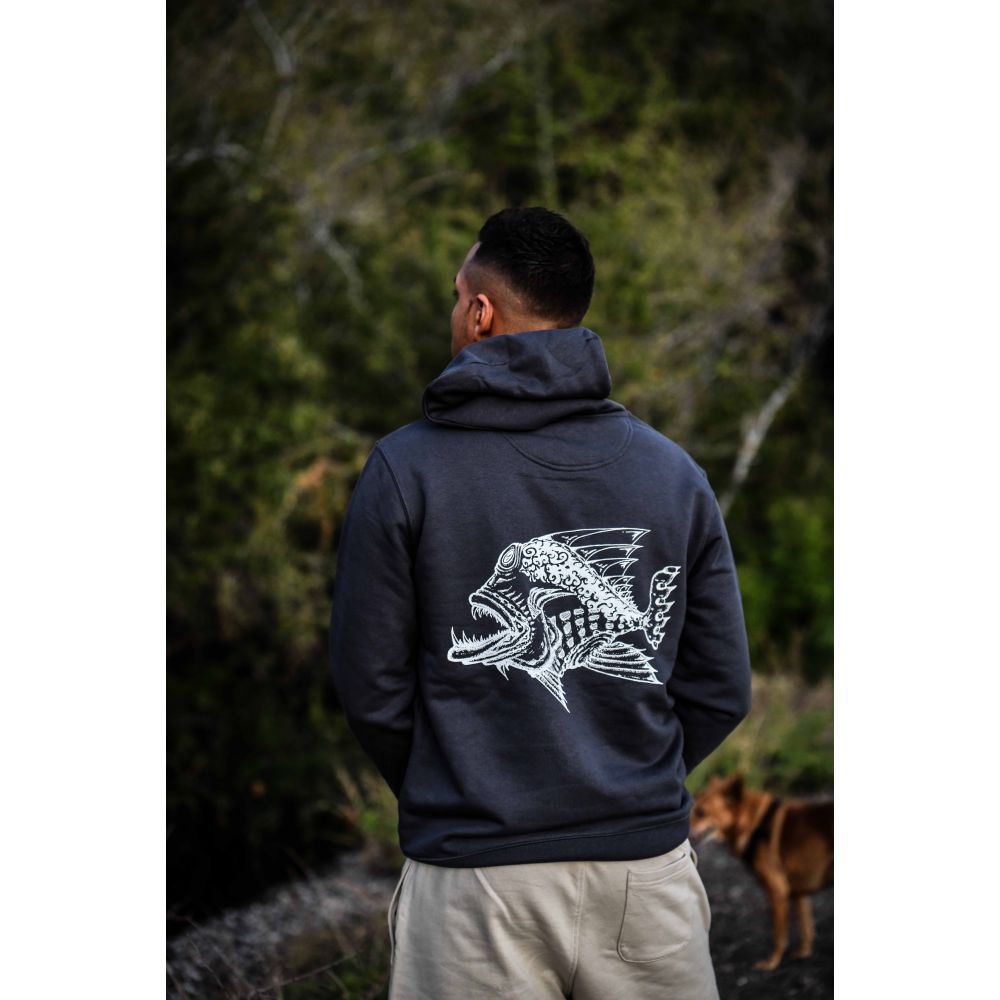 SWEAT ZIP / CULTIVATOR / INDIA INK GREY / WHITE / POISSON MECHANT