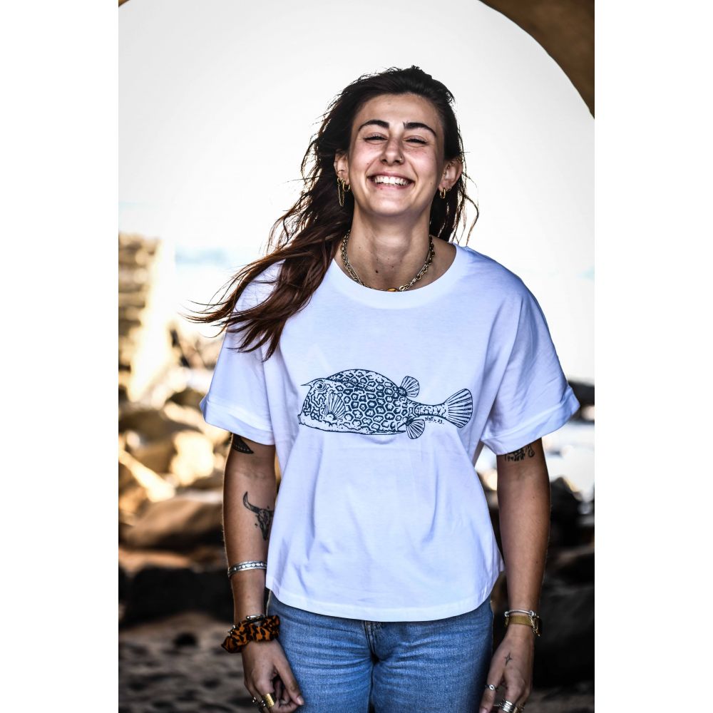 TEE-SHIRT / COLLIDER / WHITE / STARGAZER / POISSON COFFRE