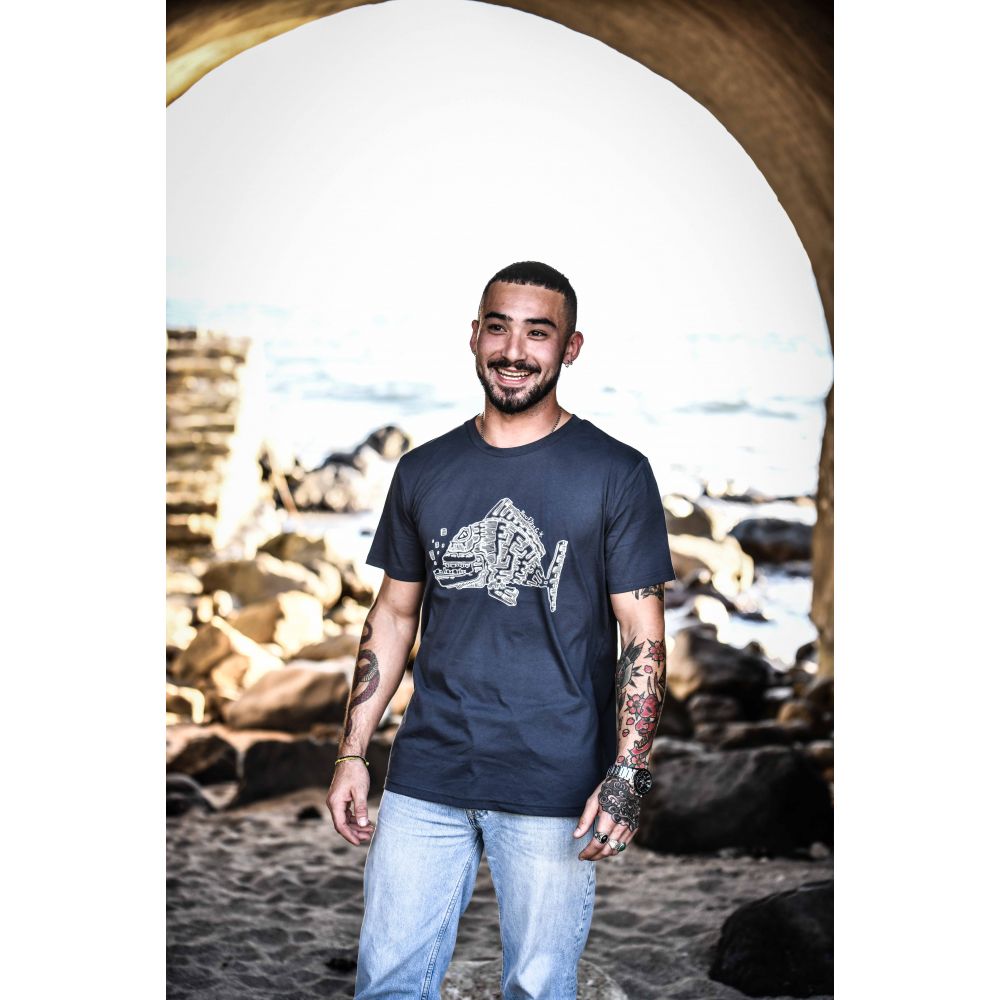 TEE-SHIRT / CREATOR / INDIA INK GREY / WHITE / POISSON DENTS CARREES