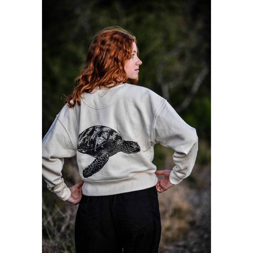 SWEAT / CROPSTER WAVE TERRY / NATURAL RAW / BLACK / TORTUE VERTE