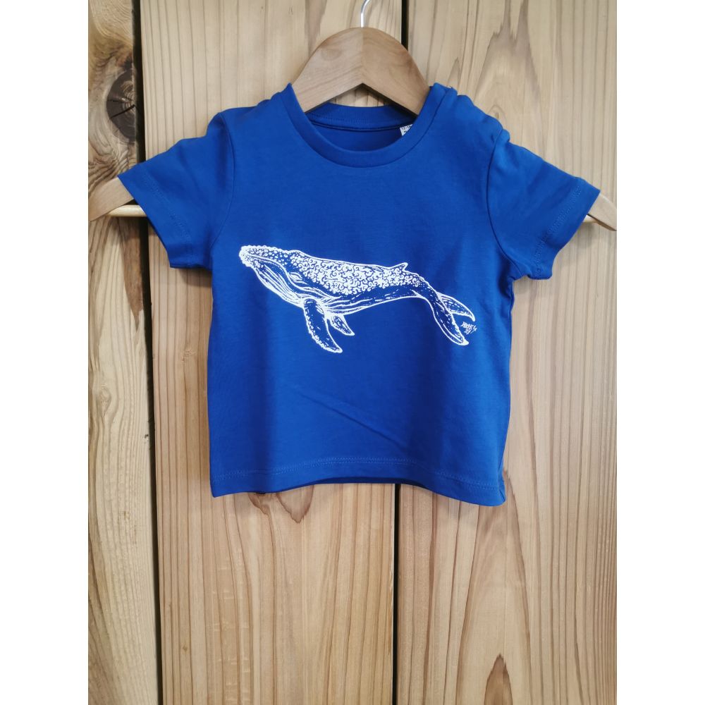 TEE-SHIRT / BABY CREATOR / MAJORELLE BLUE / WHITE / BALEINE