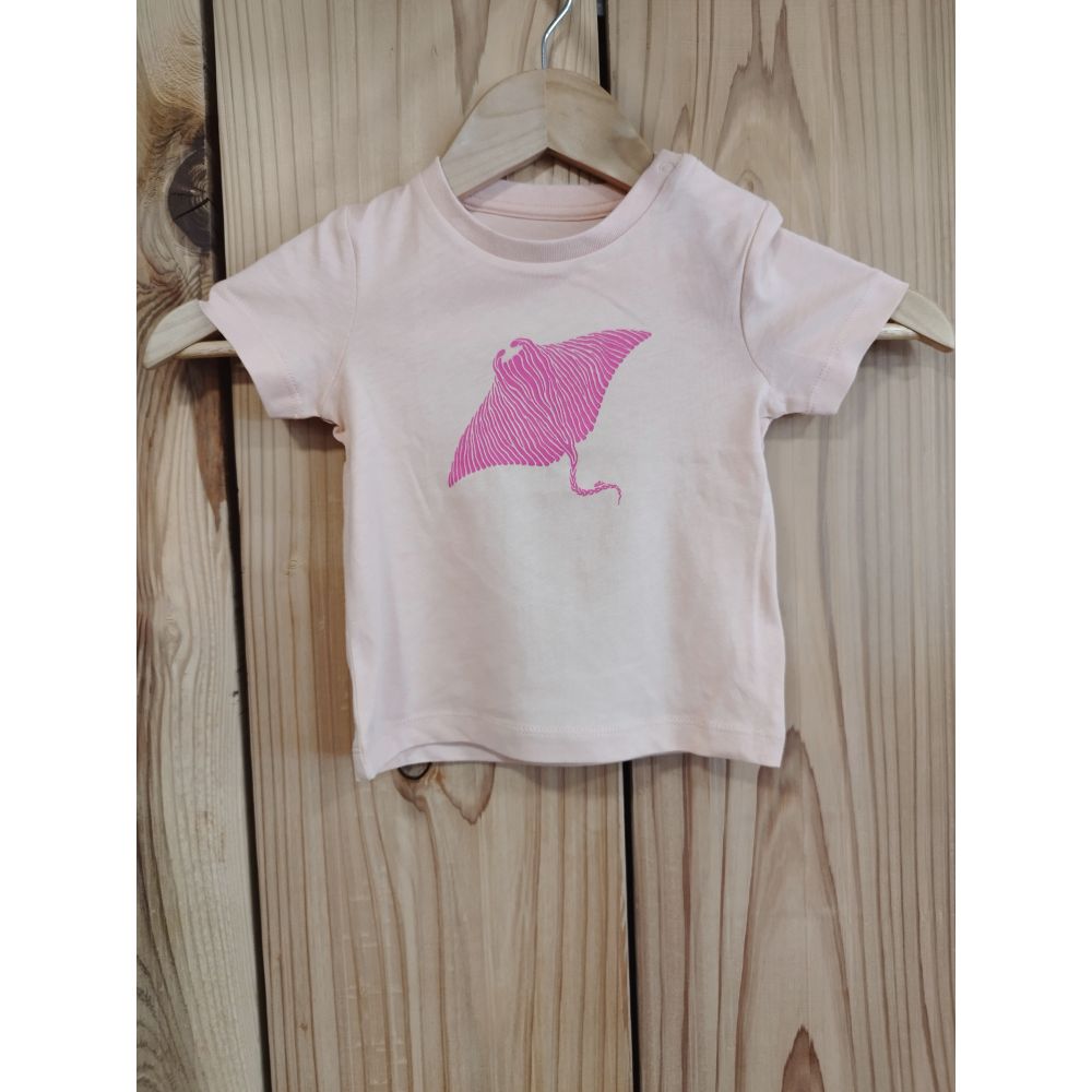 TEE-SHIRT / BABY CREATOR / FRAICHE PECHE / MAGENTA / RAIE MANTA