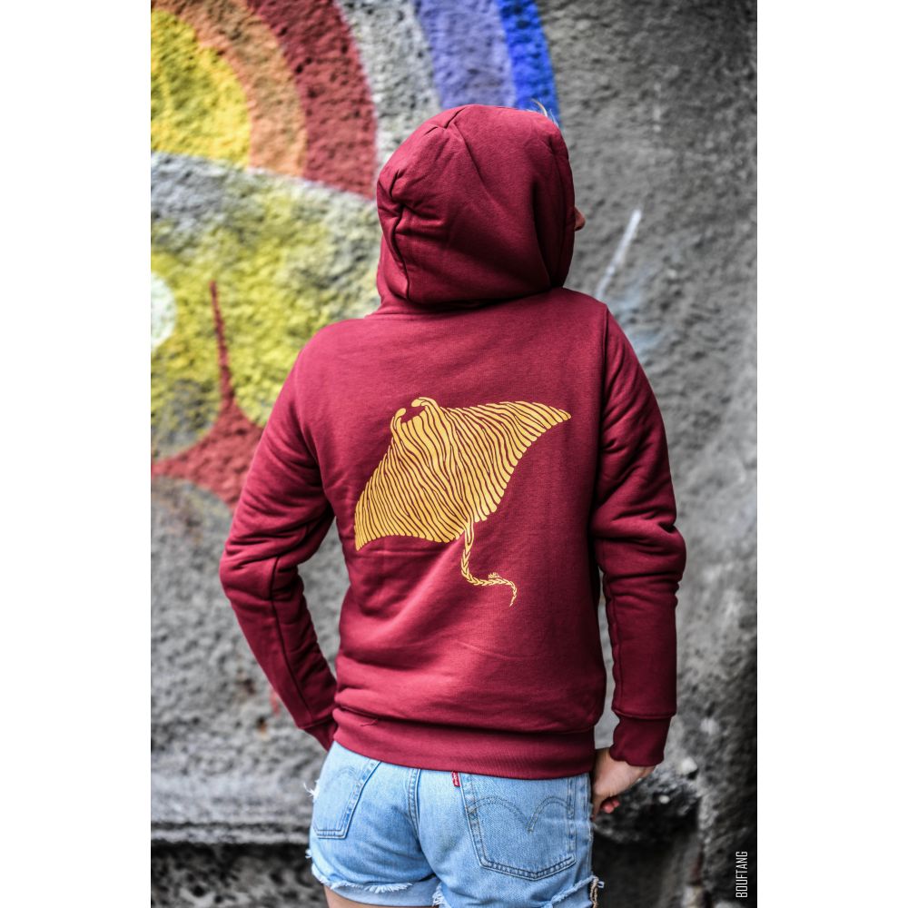 SWEAT ZIP / HYGGER SHERPA / BURGUNDY / OCHRE / RAIE MANTA