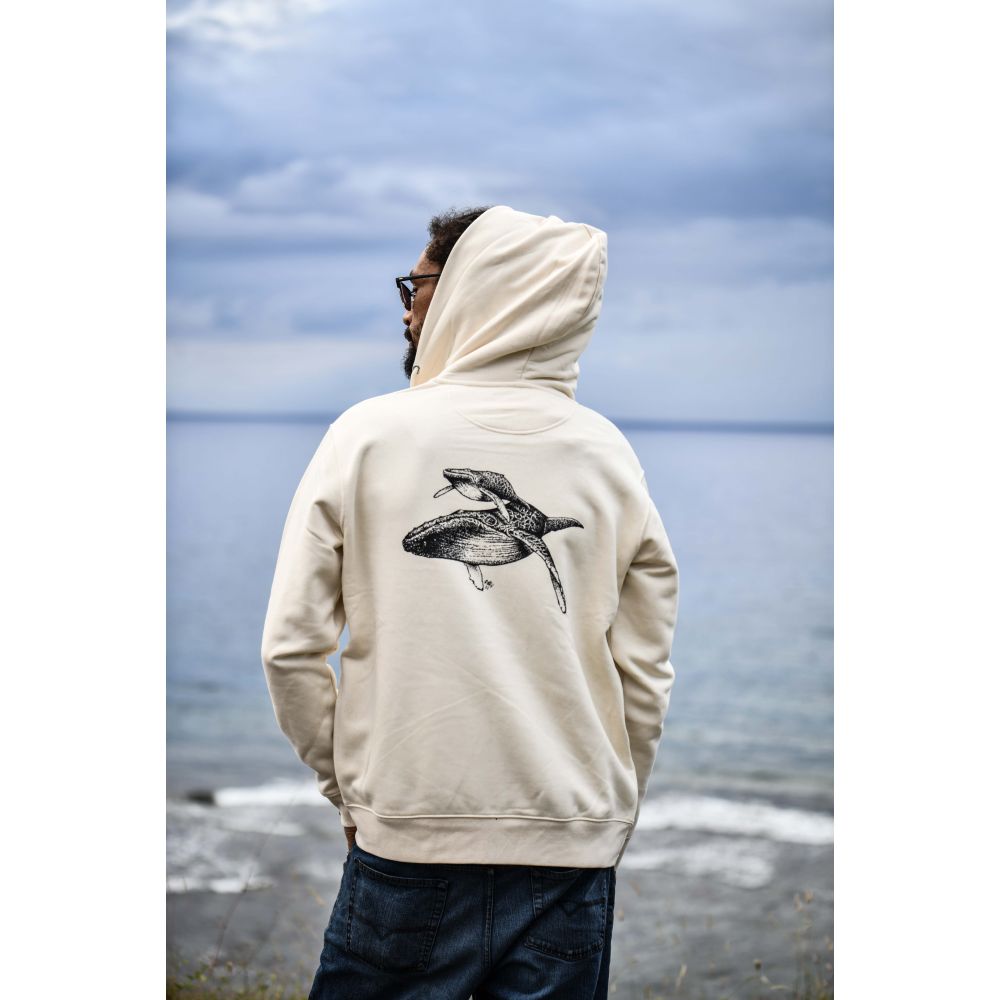 SWEAT ZIP / CULTIVATOR / NATURAL RAW / BLACK / BALEINE 2