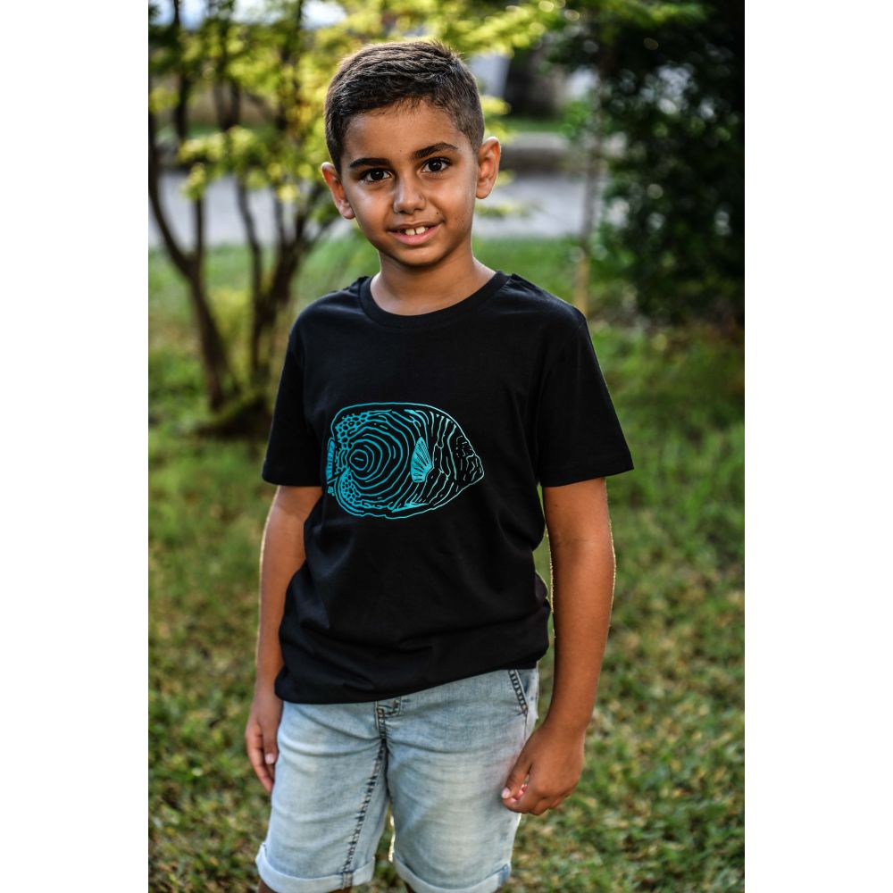 TEE-SHIRT / MINI CREATOR / BLACK / DEGRADE / POISSON ANGE