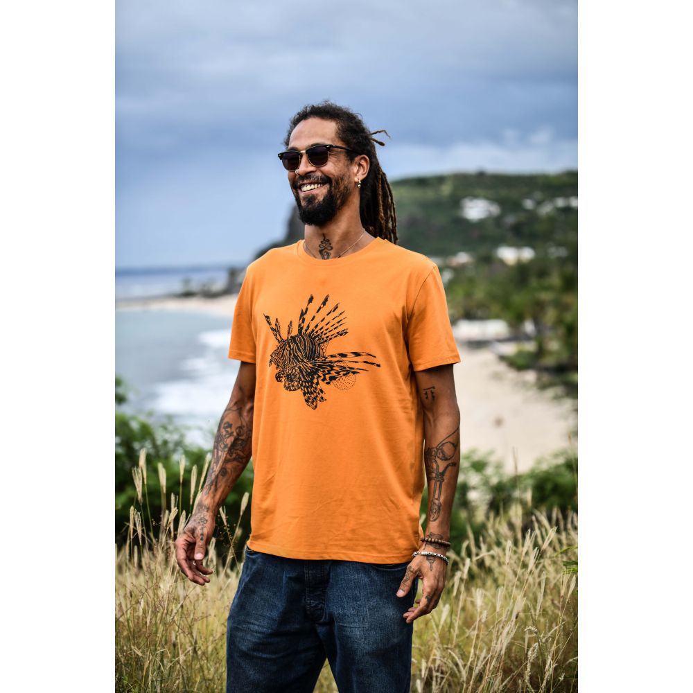 TEE-SHIRT / CREATOR / DAY FALL / BLACK / POISSON LION