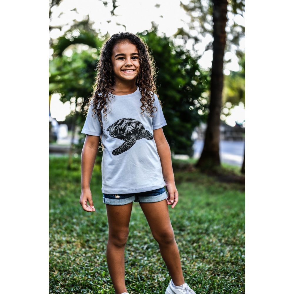 TEE-SHIRT / MINI CREATOR / SERENE BLUE / BLACK / TORTUE VERTE