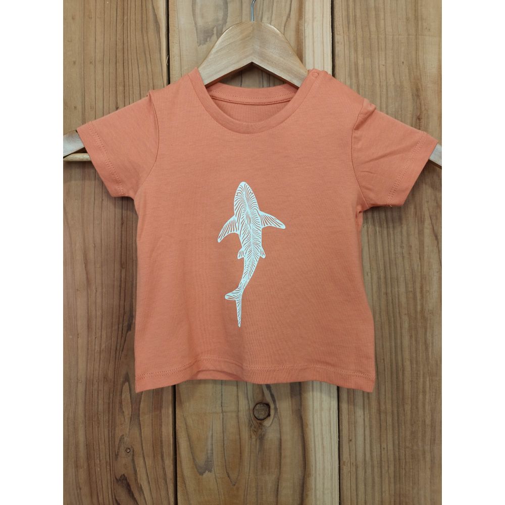 TEE-SHIRT / /BABY CREATOR / VOLCANO STONE / WHITE / REQUIN ZEBRE