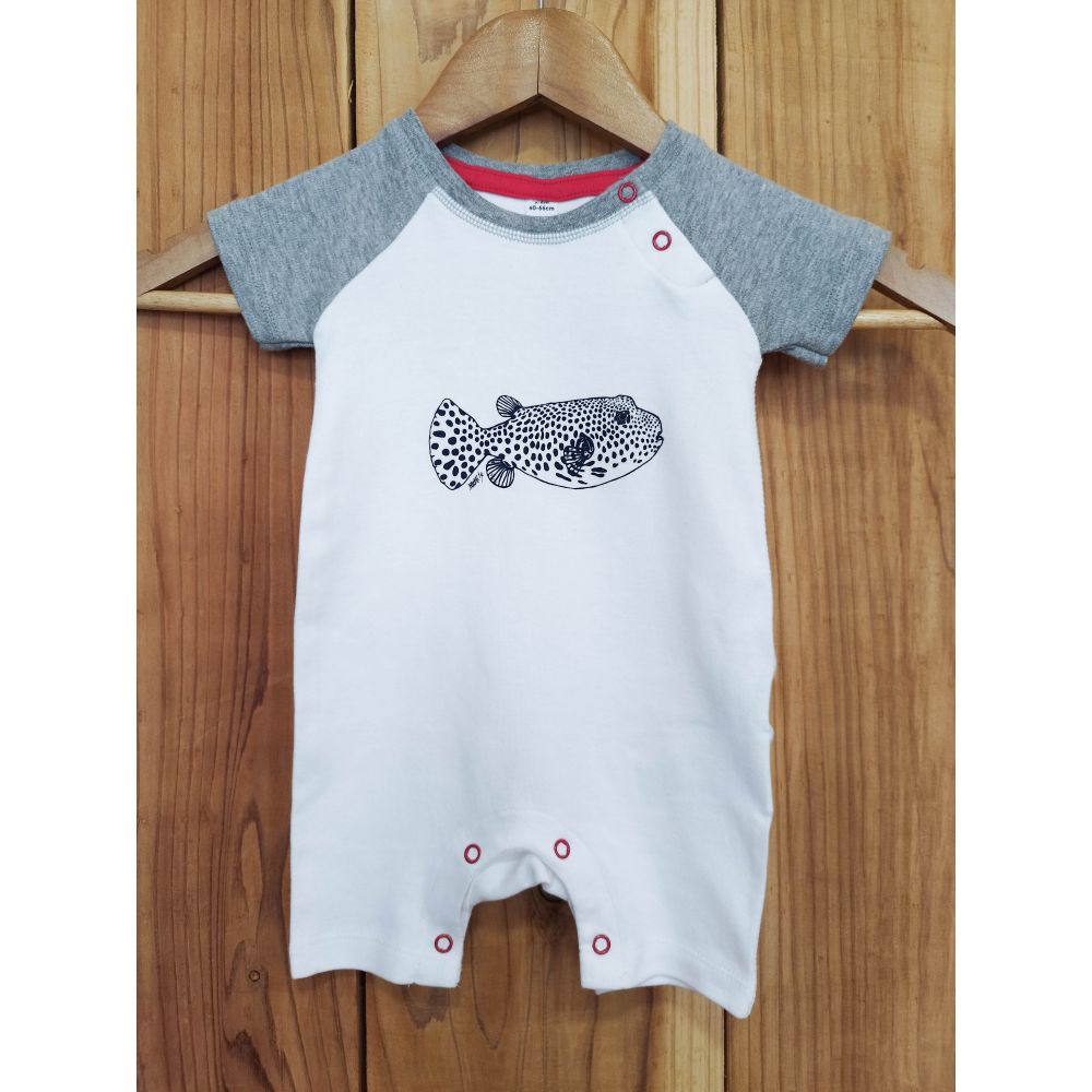 BODY / COMBI BASEBALL / GREY-WHITE / FRENCH NAVY / POISSON BALLON