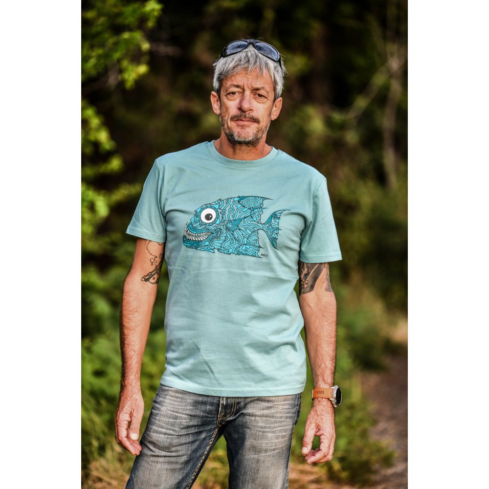 TEE-SHIRT / CREATOR / TEAL MONSTERA / 3 COULEURS / HAPPY FISH