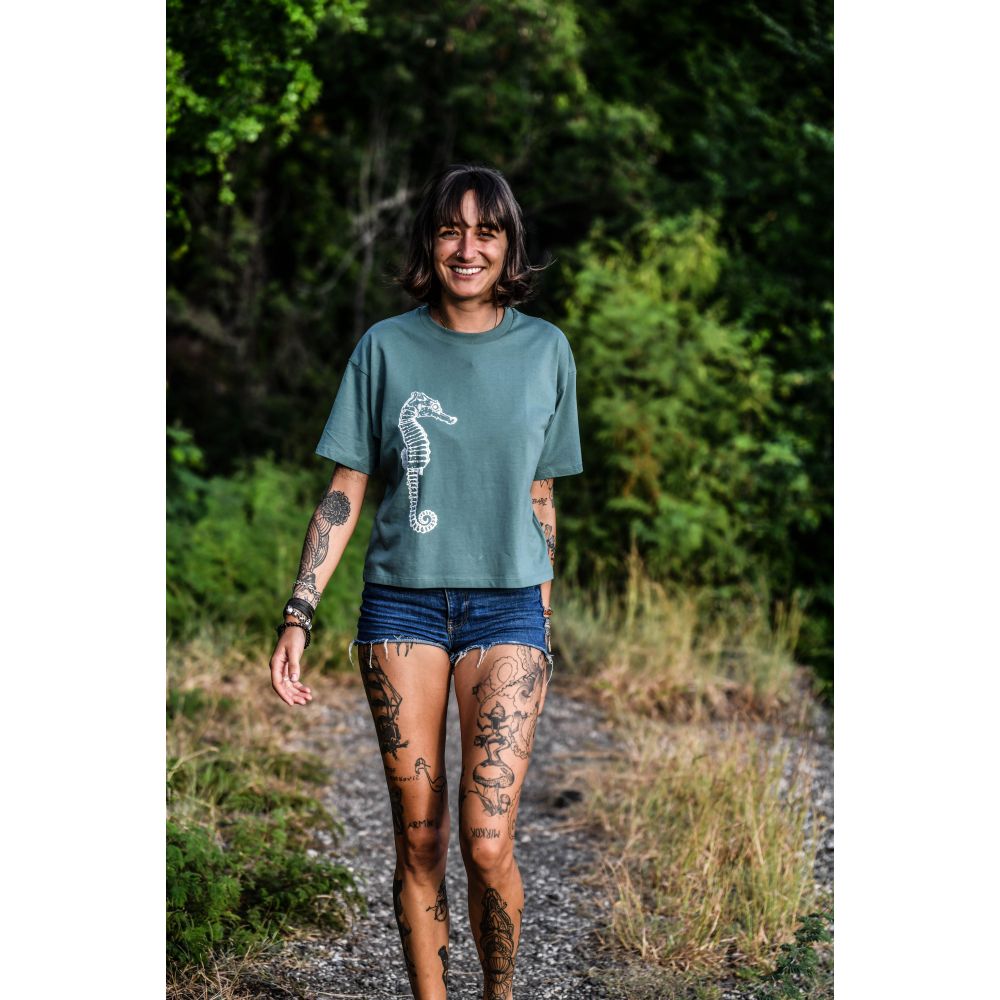 TEE-SHIRT / NOVA / GREEN BAY / BLANC / HIPPOCAMPE