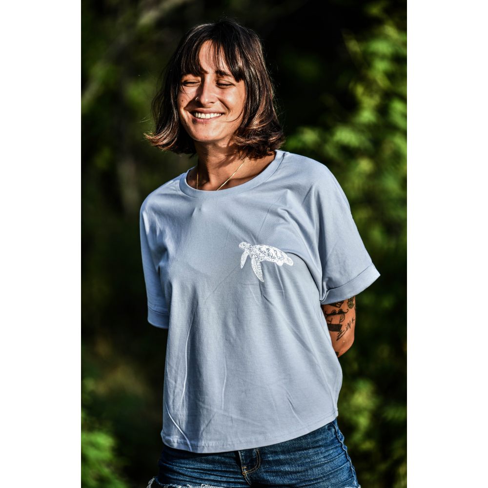 TEE-SHIRT / COLLIDER / SERENE BLUE / WHITE / MINI TORTUE SIMPLE