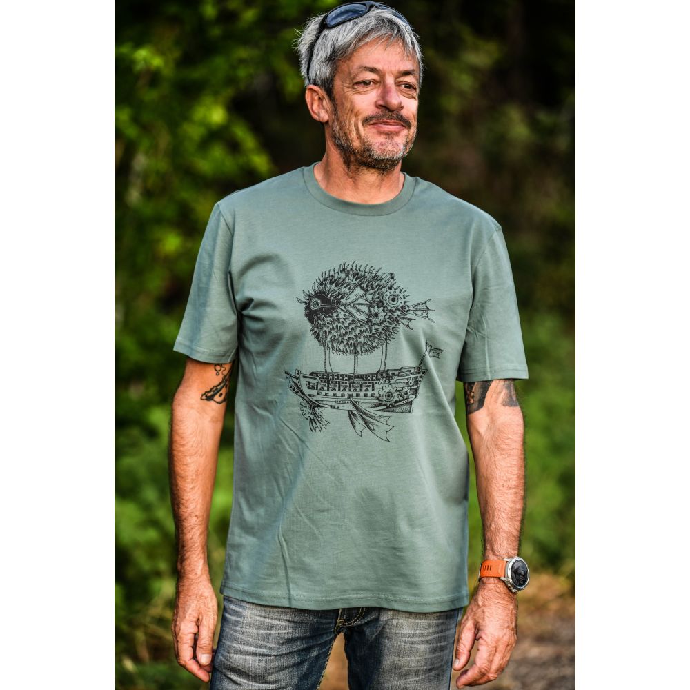 TEE-SHIRT / CREATOR / GREEN BAY / BLACK / MONTGOLFIERE
