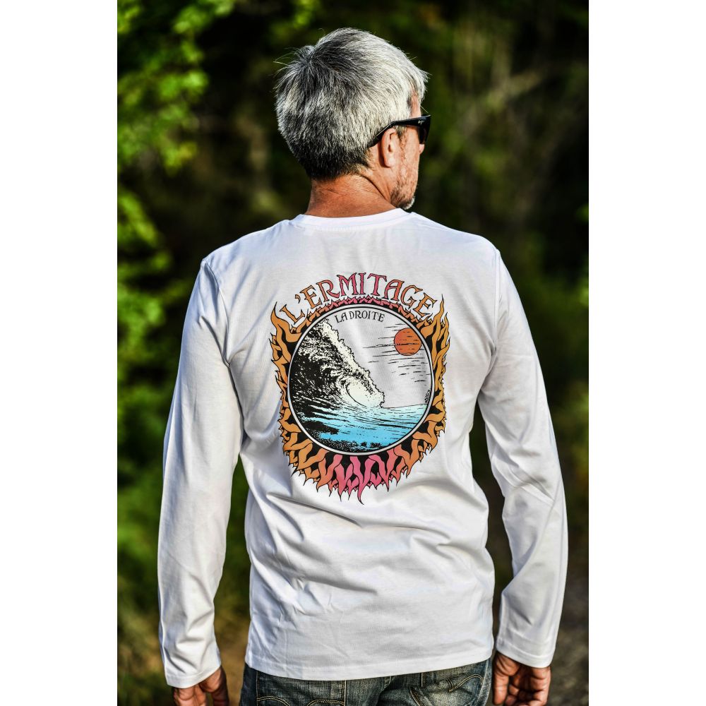 TEE-SHIRT MANCHES LONGUES / SHUFFLER / WHITE / BLACK / DEGRADE / L'ERMITAGE