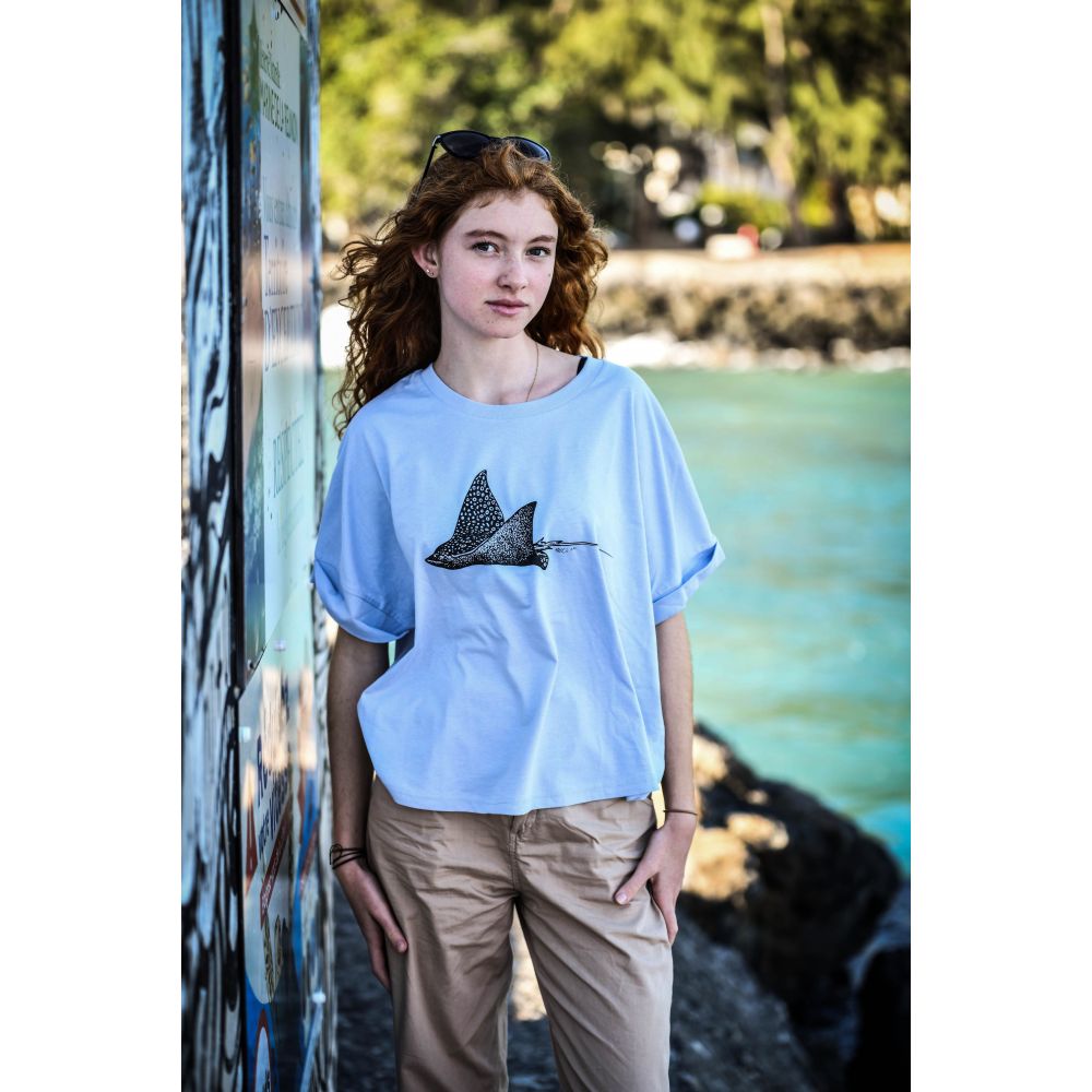 TEE-SHIRT / COLLIDER / SERENE BLUE / BLACK / RAIE