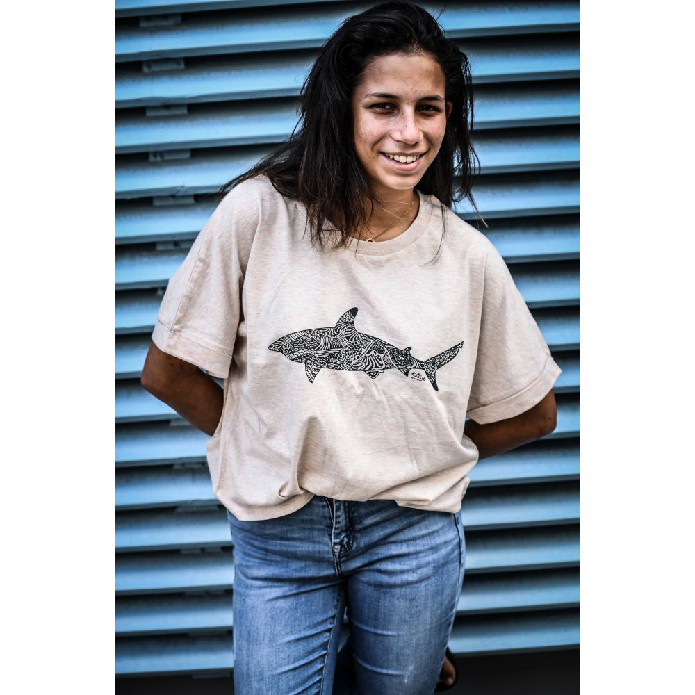 TEE-SHIRT COLLIDER / HEATHER RAINBOW / BLACK / REQUIN MANDALA
