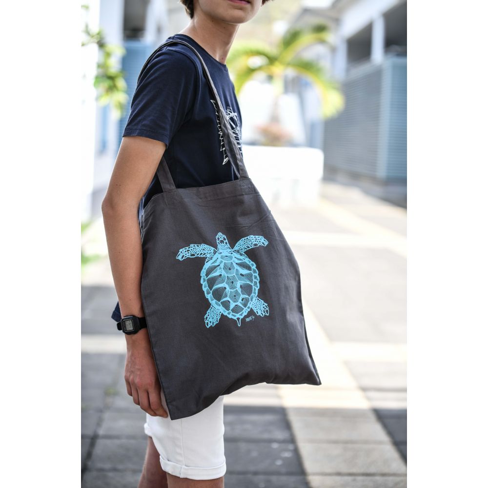 TOTE-BAG LIGHT / TURQUOISE / TORTUE EPI