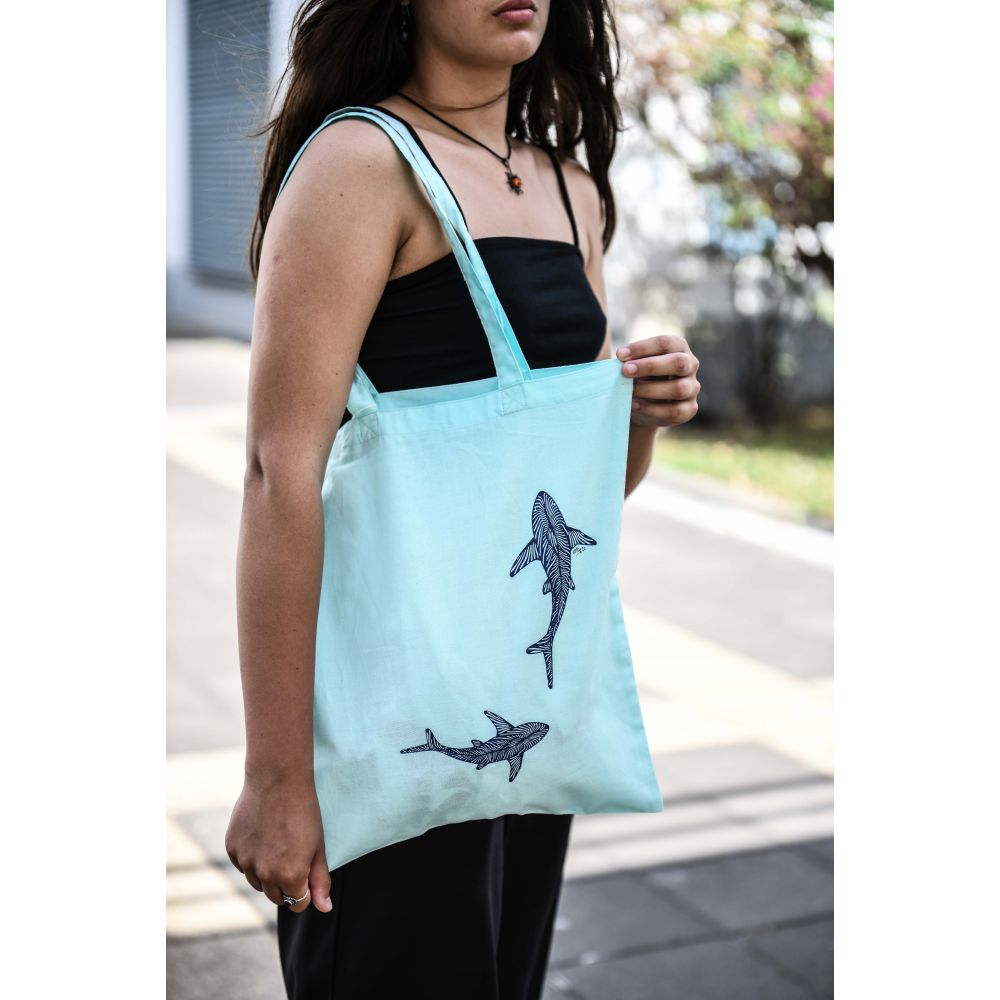 TOTE-BAG LIGHT / NAVY / REQUIN ZEBRE