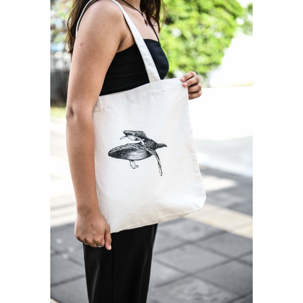 TOTE-BAG / BLACK / BALEINE 2