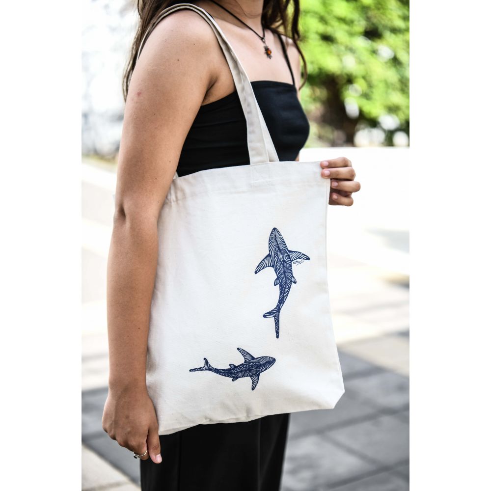 TOTE-BAG / NAVY / REQUIN ZEBRE