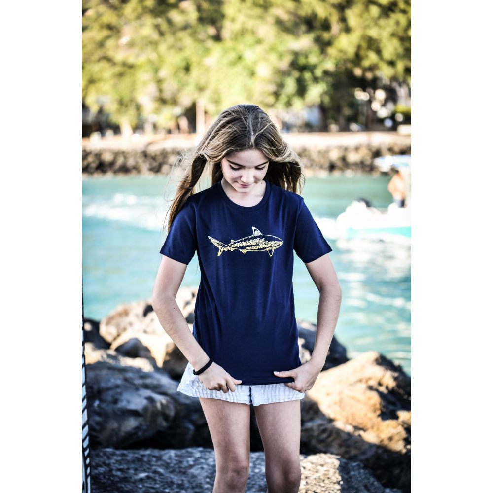 TEE-SHIRT / MINI CREATOR / FRENCH NAVY / DEGRADE / REQUIN TRIBAL