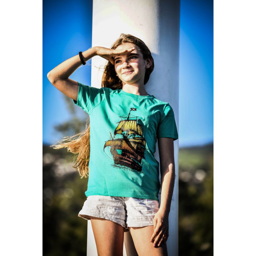 TEE-SHIRT / MINI CREATOR / GO GREEN / DEGRADE / BATEAU