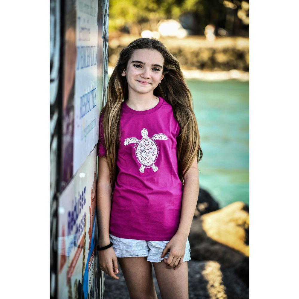 TEE-SHIRT / MINI CREATOR / ORCHID FLOWER / WHITE / TORTUE ZEN