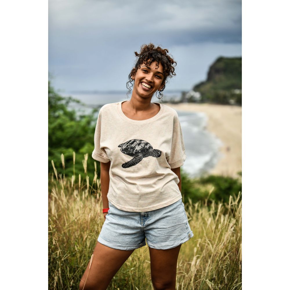 TEE-SHIRT / COLLIDER / HEATHER RAINBOW / BLACK / TORTUE VERTE