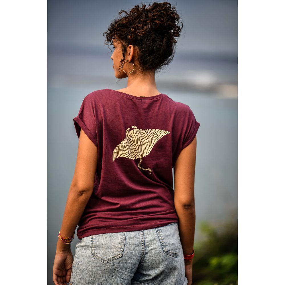 TEE-SHIRT / LADIES / CHERRY / VINTAGE WHITE / MANTA