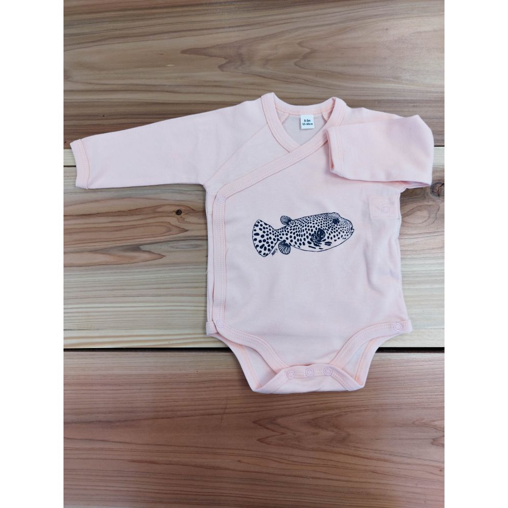 BODY / KIMONO MANCHES LONGUES / POWDER PINK / FRENCH NAVY / POISSON BALLON