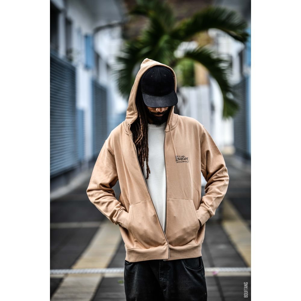 SWEAT ZIP / CULTIVATOR / LATTE / BLACK / REQUIN MARTEAU – Image 2