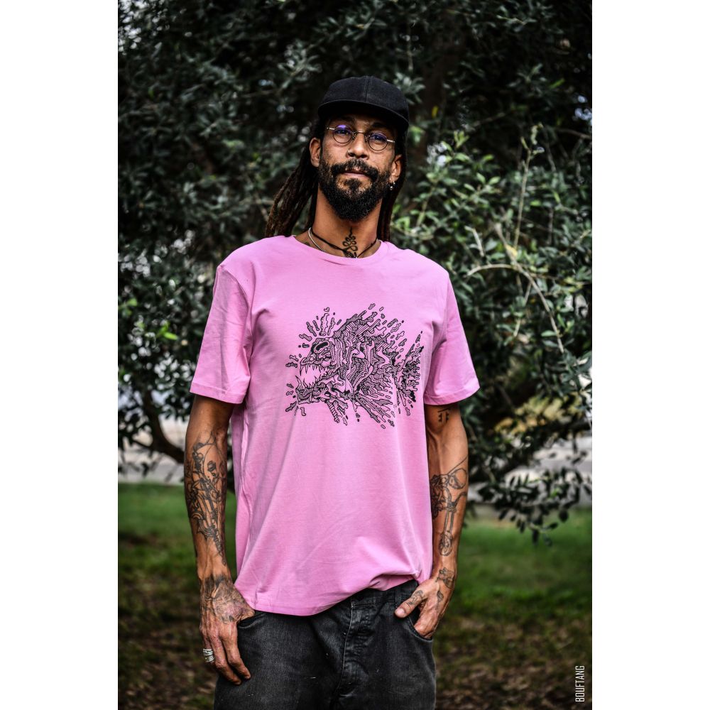 TEE-SHIRT / CREATOR / BUBBLE PINK / BLACK / AZTEK