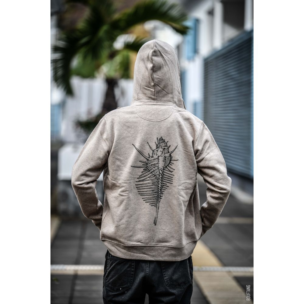 SWEAT ZIPPE / CULTIVATOR / HEATHER SAND / BLACK / MUREX