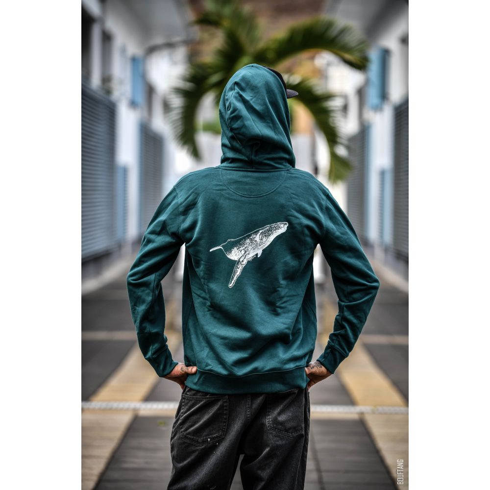 SWEAT ZIPPE / CULTIVATOR / GLAZED GREEN / WHITE / MEGAPTERA